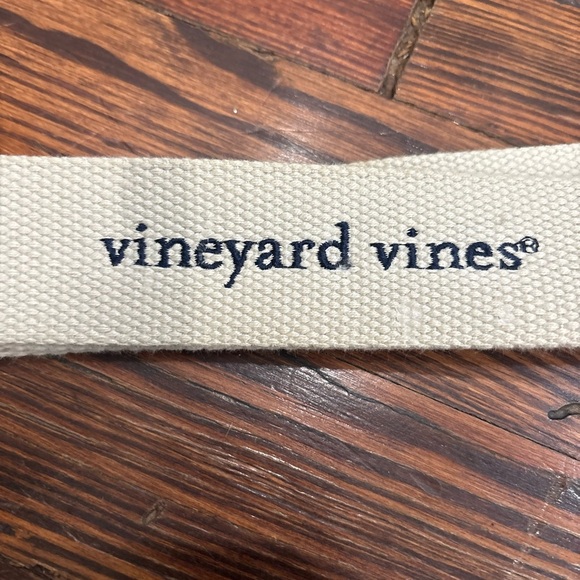 Vineyard Vines NWOT Canvas Embroidered Logo Classic Preppy Belt Sz L Rn2318245 - Picture 3 of 6